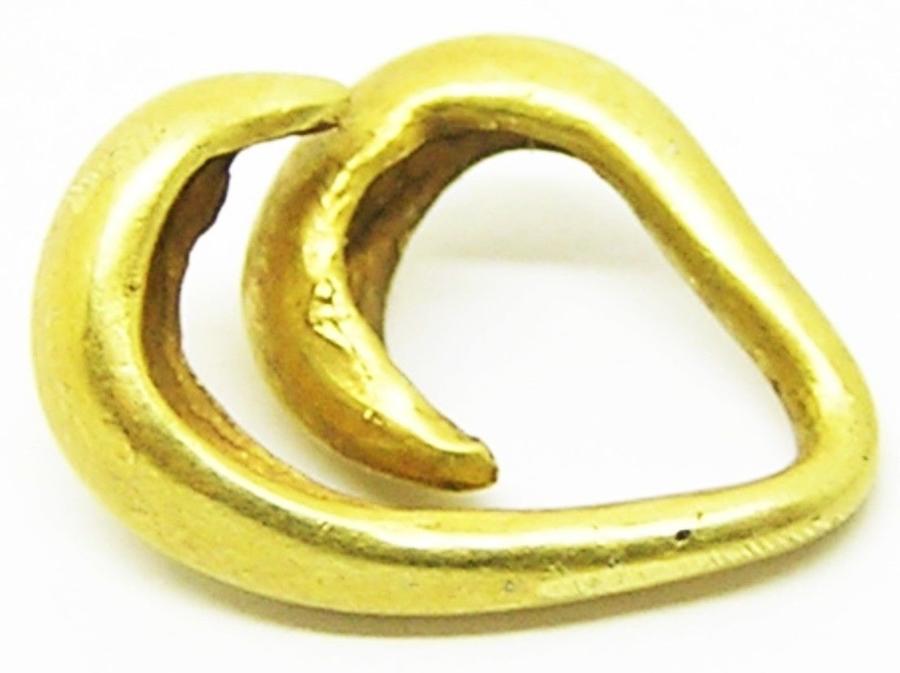 Ancient Middle Bronze Age Gold Lock Ring Money