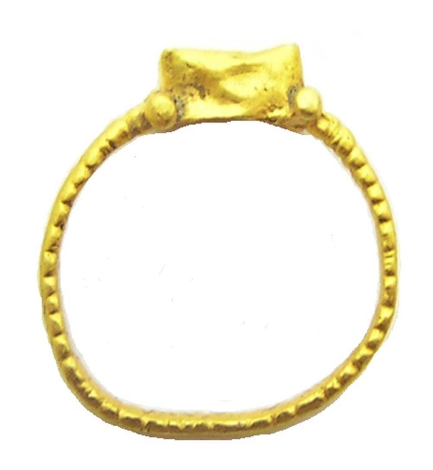 Excavated Late Roman Gold Finger Ring