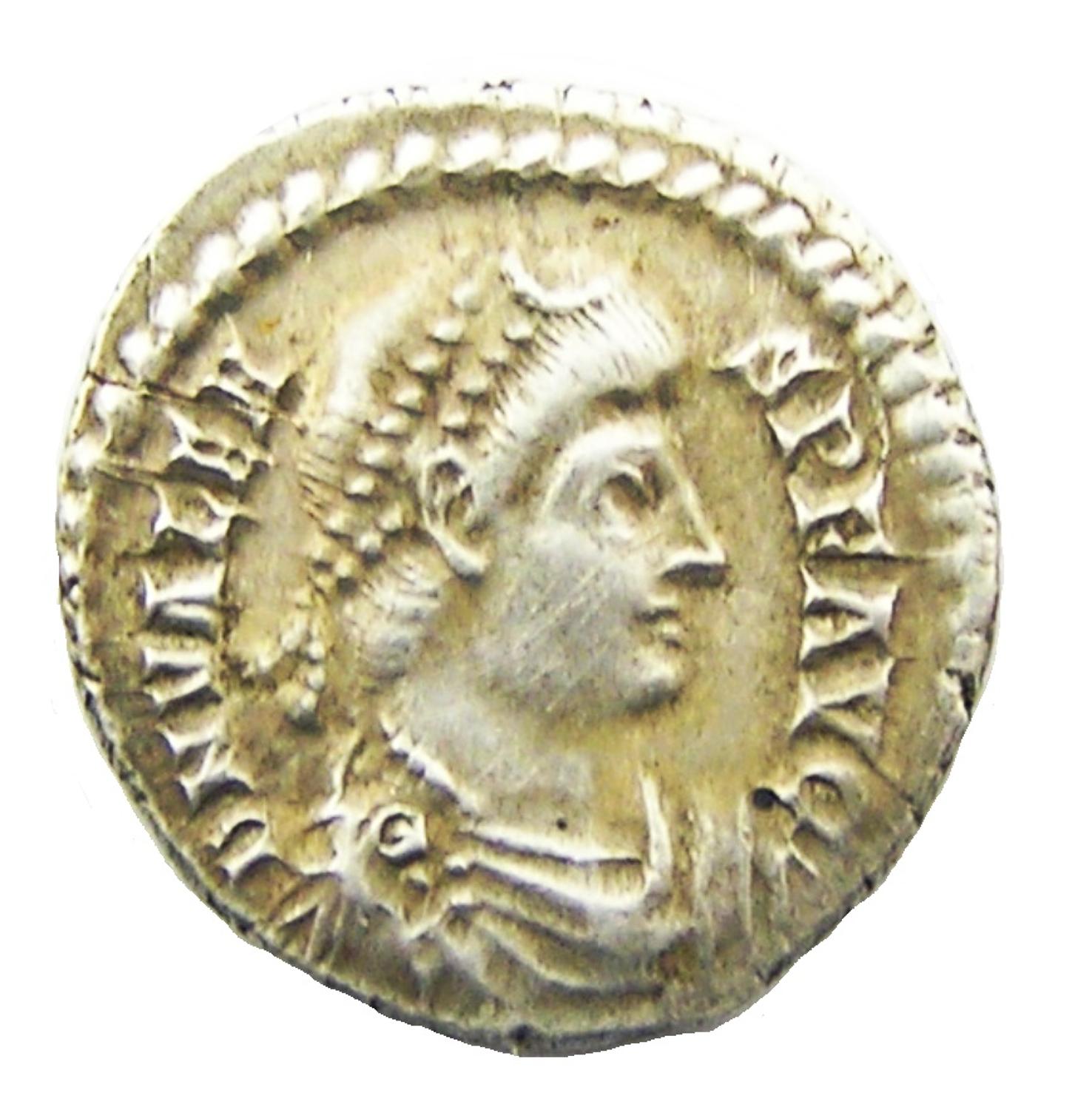 Roman Silver Siliqua of Emperor Valens EF