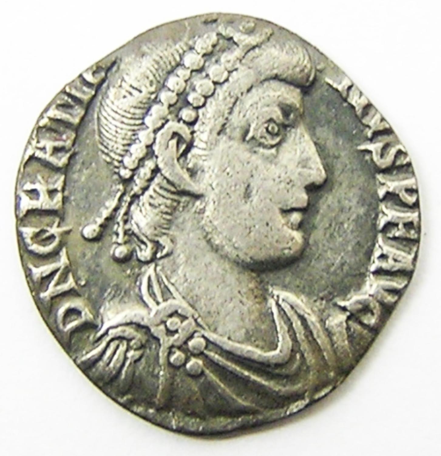 Silver Siliqua of Emperor Gratian minted at Aquileia