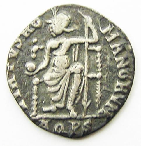 Silver Siliqua of Emperor Gratian minted at Aquileia