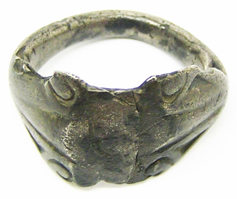 Ancient Roman Silver Finger Ring Keeled Type