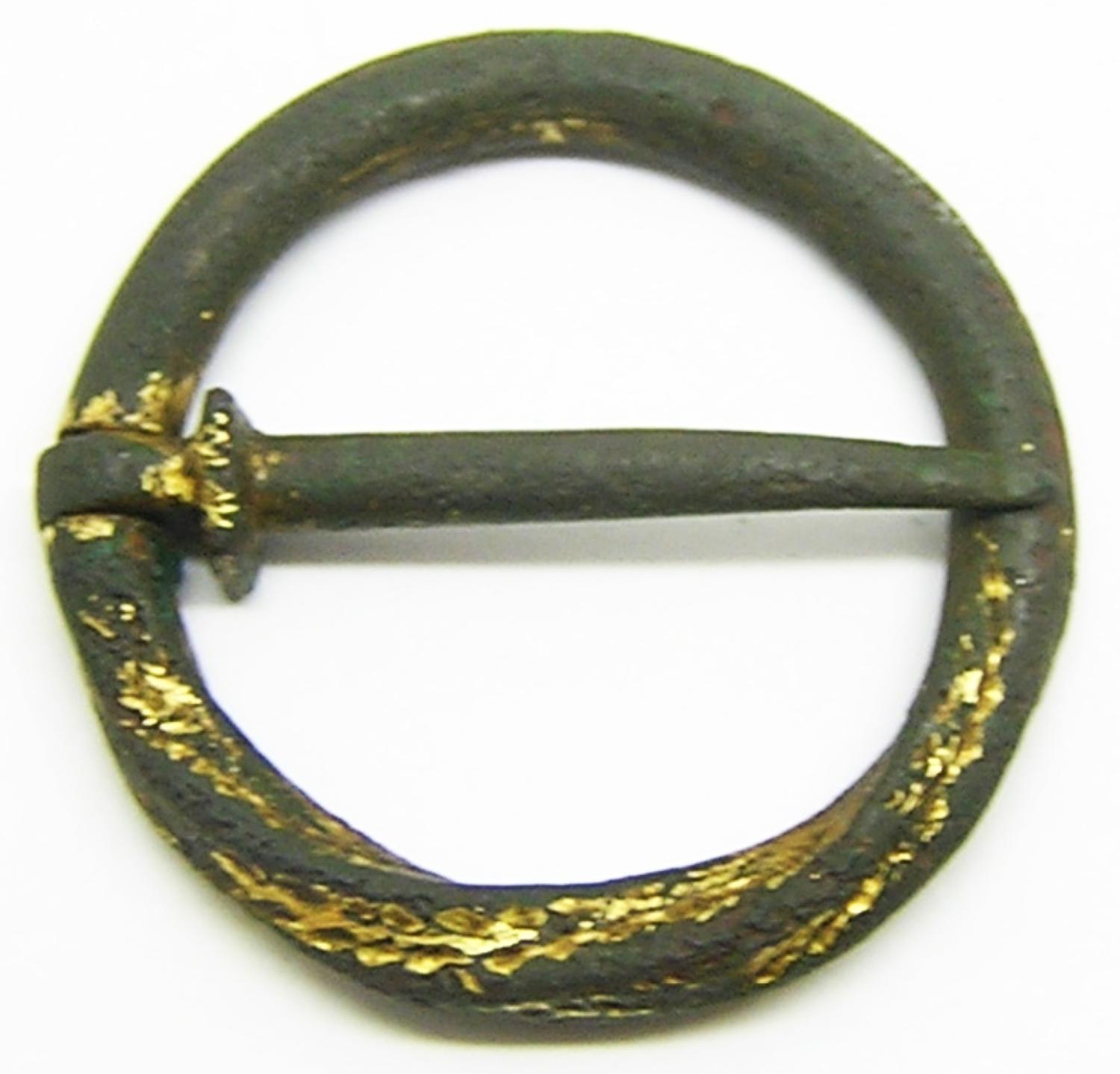 Medieval Bronze Ring Brooch