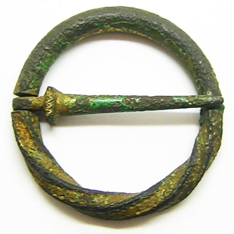 Medieval Gold Gilded Ring Brooch