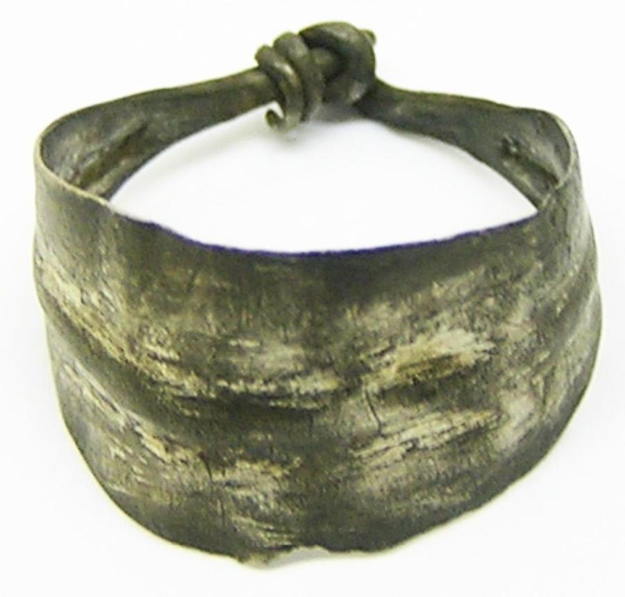 Ancient Scandinavian Viking Silver Lozengiform Finger Ring