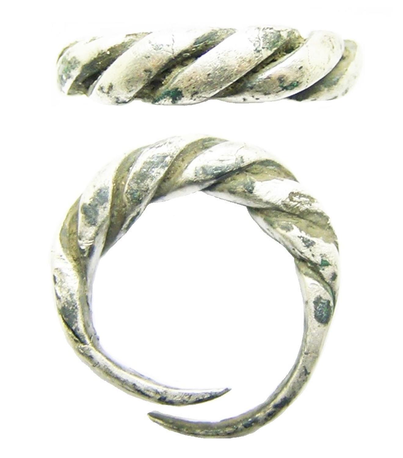 Scandinavian Viking silver finger ring