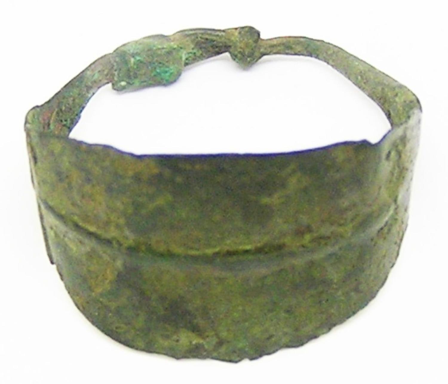 Ancient Scandinavian Viking Copper-alloy Lozengiform Finger Ring