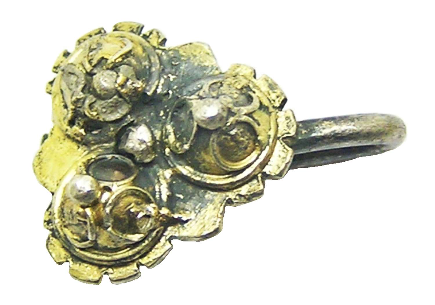 Tudor period silver-gilt dress hook fastener