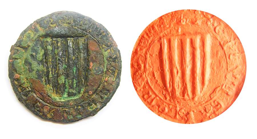 Medieval armorial seal matrice