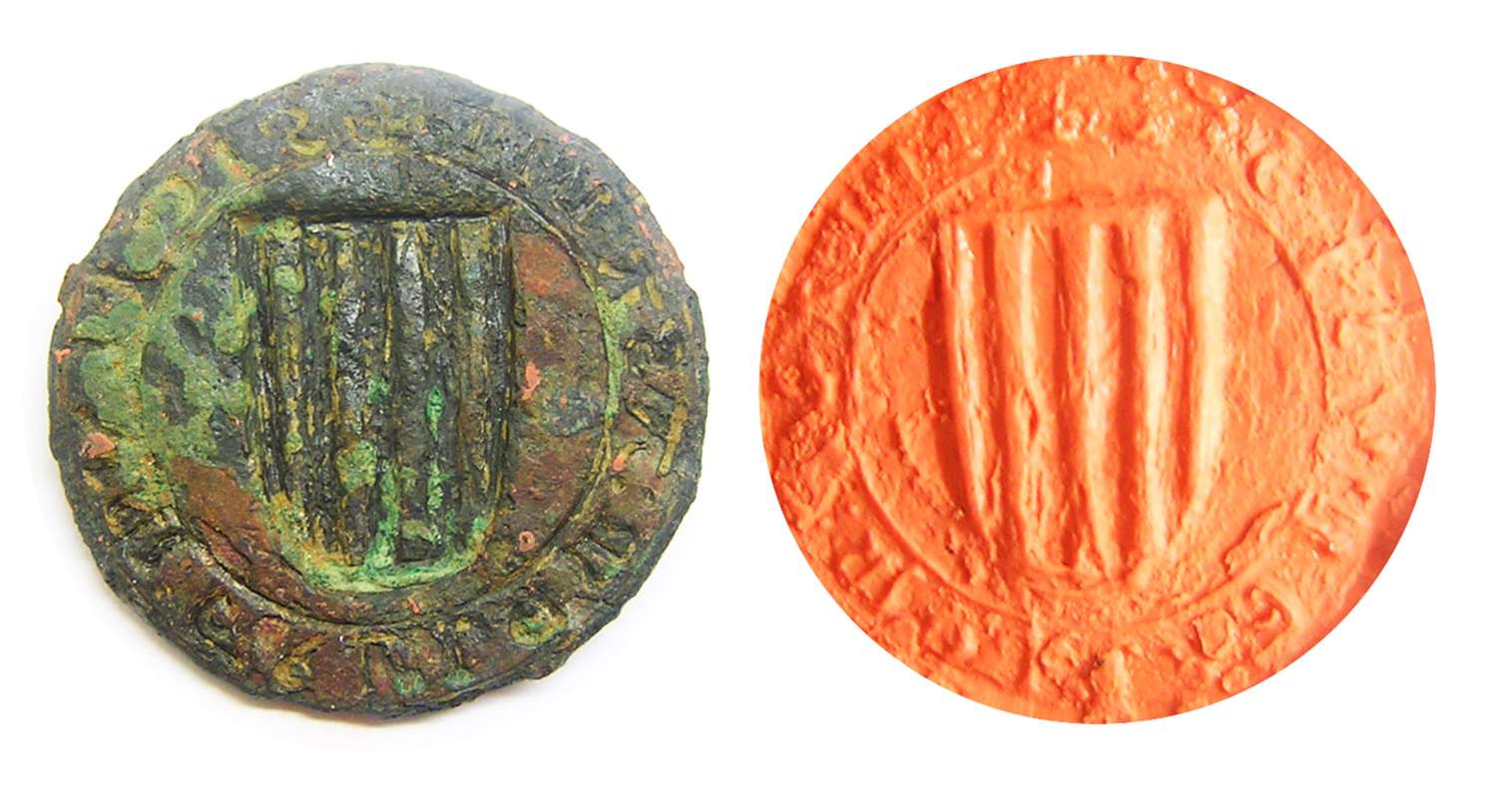 Medieval armorial seal matrice