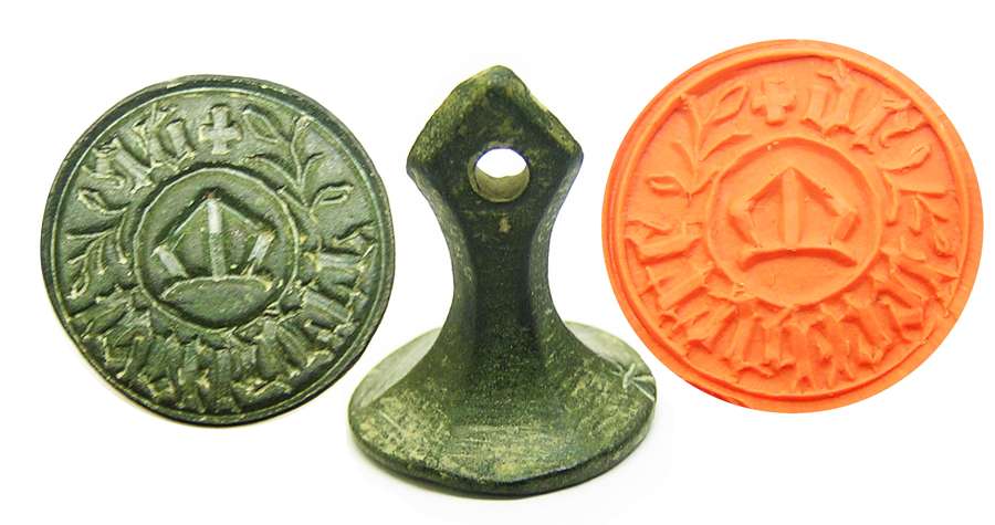 Medieval bronze seal matrice