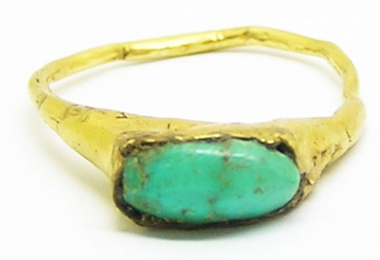 Medieval Gold & Turquoise Finger Ring