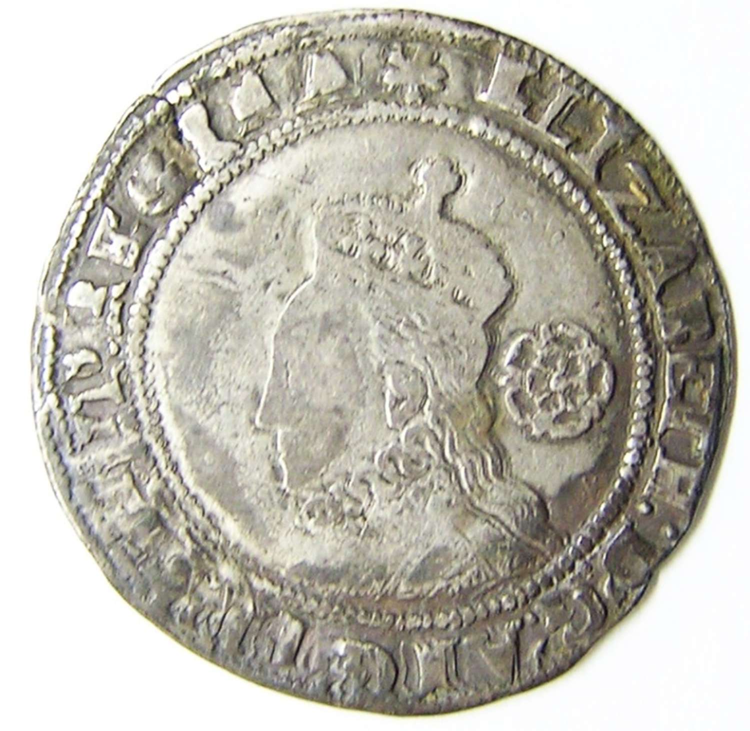Queen Elizabeth I Tudor Silver Sixpence