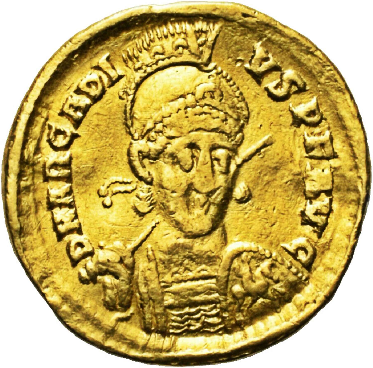 Roman Gold Solidus of Emperor Arcadius Constantinople