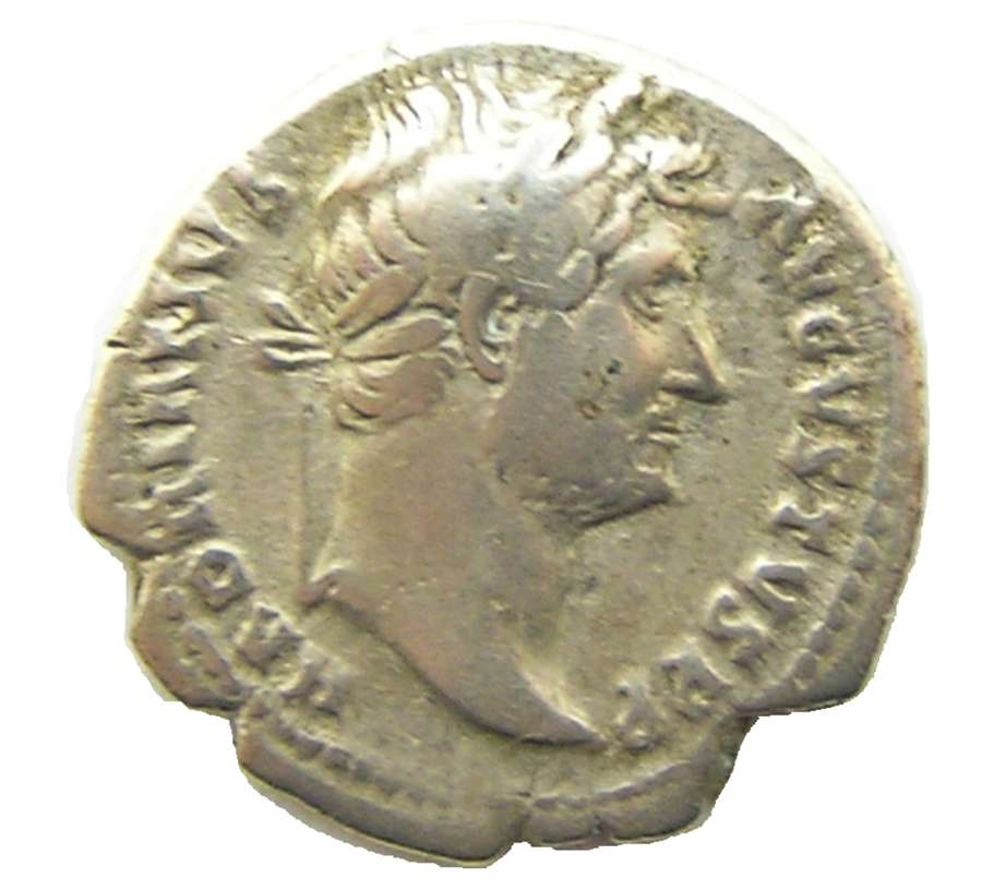 Ancient Roman Silver Denarius of Emperor Hadrian
