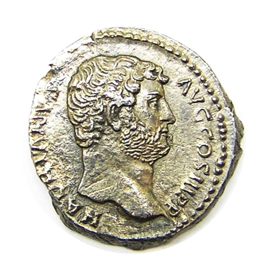 Ancient Roman Silver Denarius of Emperor Hadrian / Egypt