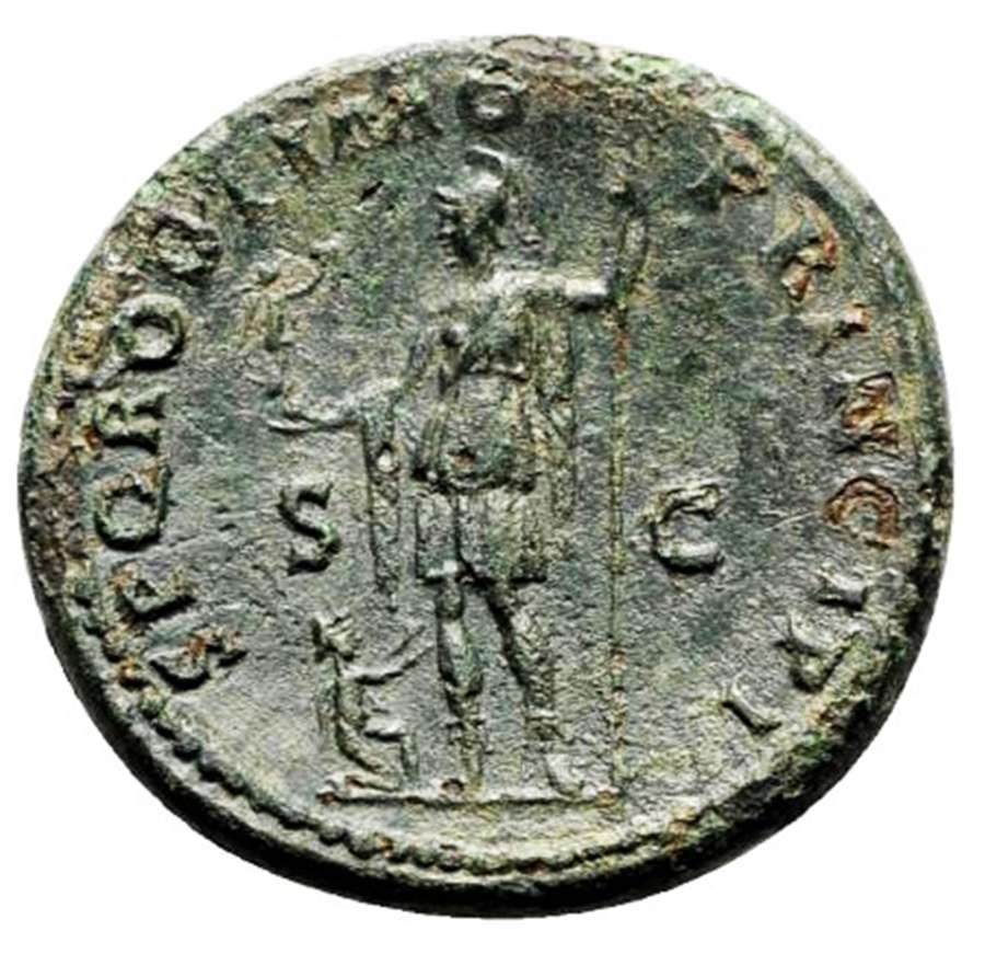 Ancient Roman AE AS of Emperor Trajan / Roma