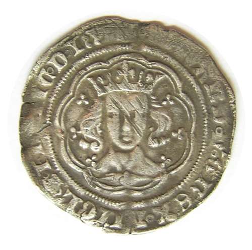 Medieval England silver groat of king Edward III London