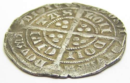 Medieval England silver groat of king Edward III London