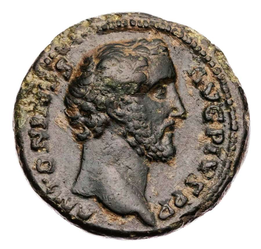 Ancient Roman AE AS of  Emperor Antoninus Pius / Fortuna
