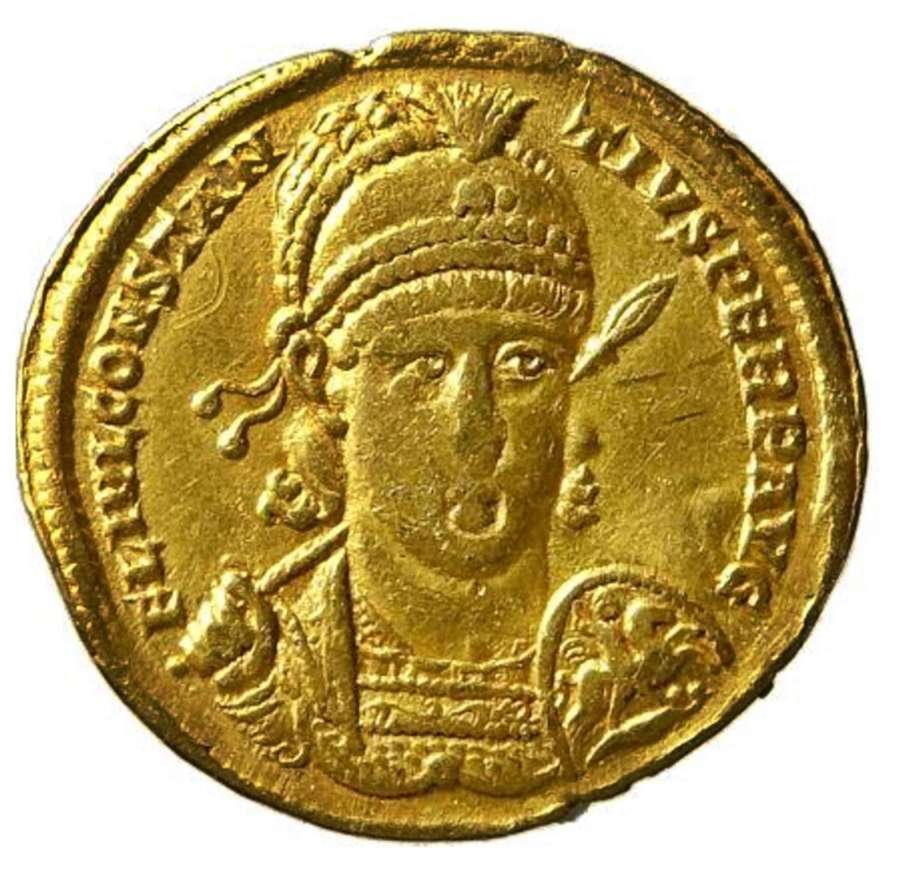 Roman Gold Solidus of Emperor Constantius II from the Antioch mint