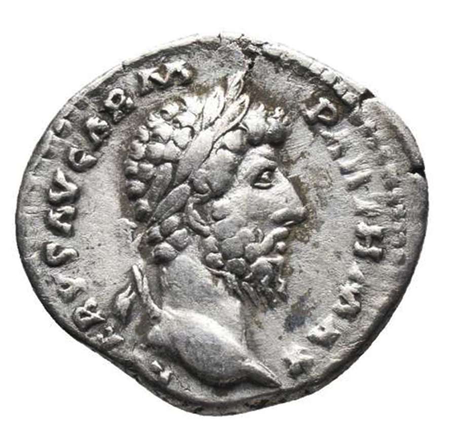 Ancient Roman Silver Denarius of Lucius Verus / Victory Parthia