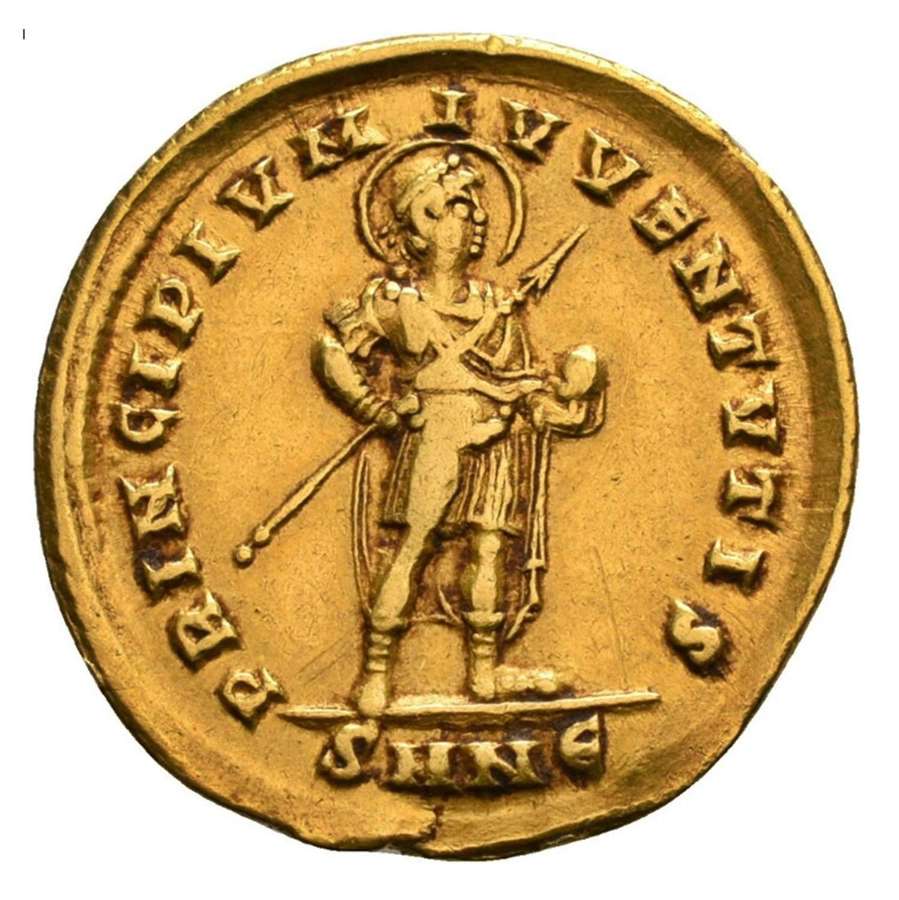 Roman Gold Solidus of Emperor Gratian Nicomedia Mint