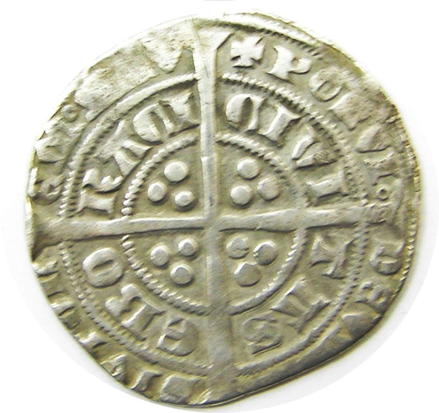 Medieval silver groat of king Edward III York