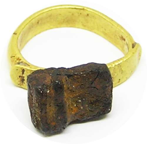 Ancient Roman gold casket Key ring RARE and precious!