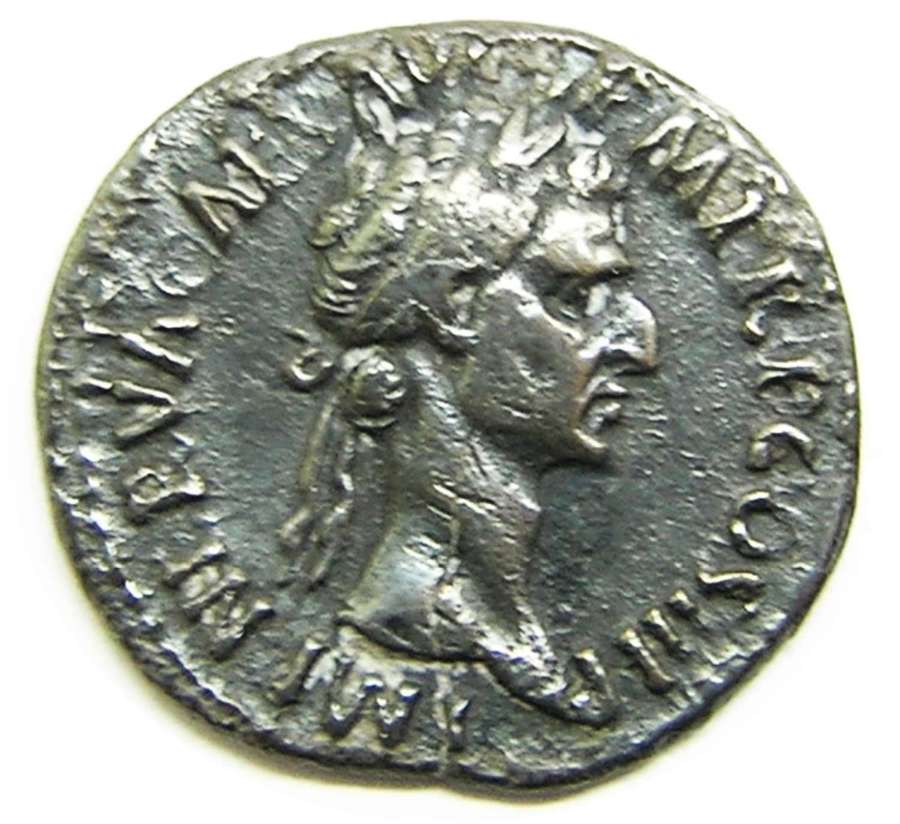 Ancient Roman Silver Denarius of Emperor Nerva / Harmony with the Army