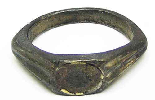 Ancient Roman silver finger ring Henig type VIII