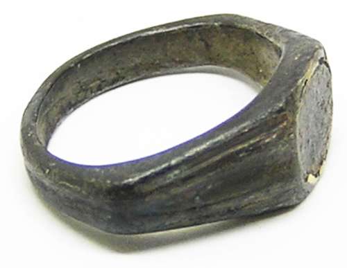 Ancient Roman silver finger ring Henig type VIII