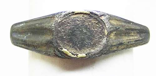 Ancient Roman silver finger ring Henig type VIII