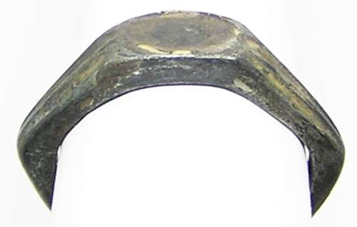 Ancient Roman silver finger ring Henig type VIII