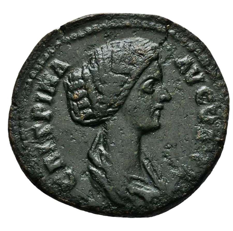 Ancient Roman Copper As of empress Crispina / Harmony