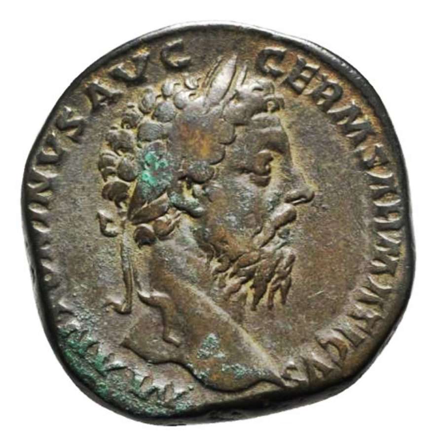 Ancient Roman AE Sestertius of Emperor Marcus Aurelius / Annona