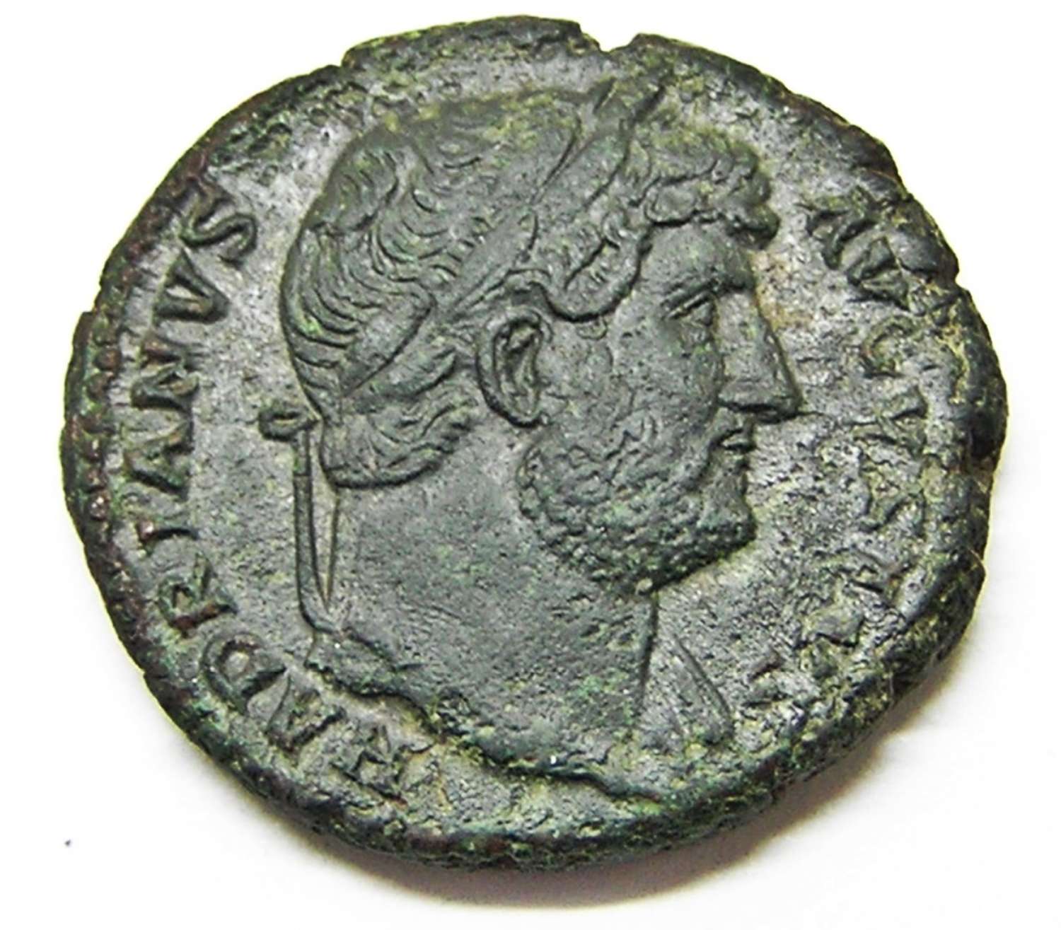 Ancient Roman AE As of Emperor Hadrian / Salus