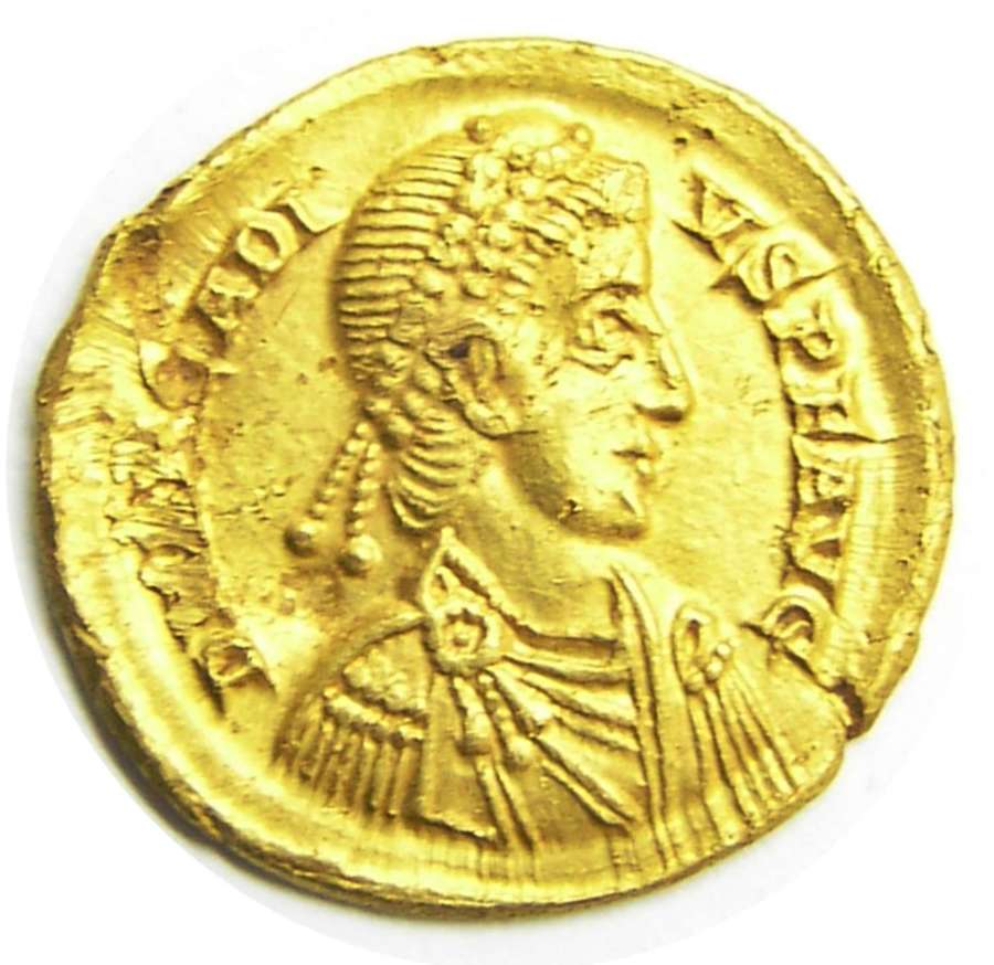 Roman Gold Solidus of Emperor Arcadius Milan Mint