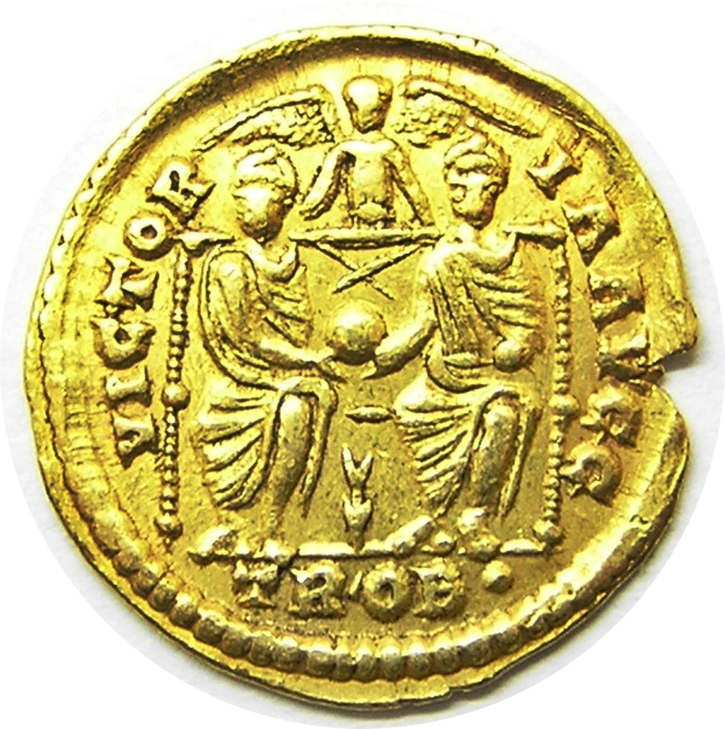 Ancient Roman Gold Solidus of Emperor Valens minted at Trier