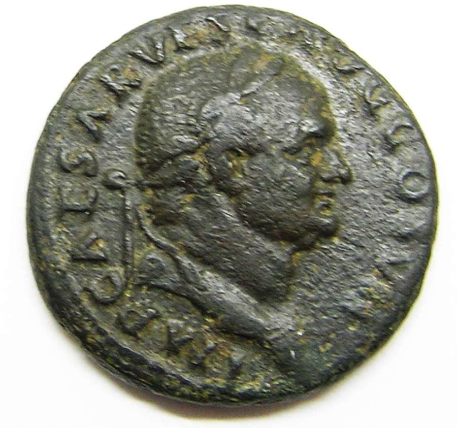Ancient Roman AE As of Emperor Vespasian / Victory