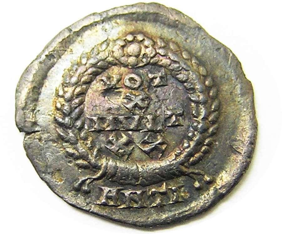 Ancient Roman Silver Siliqua of Emperor Valens Antioch