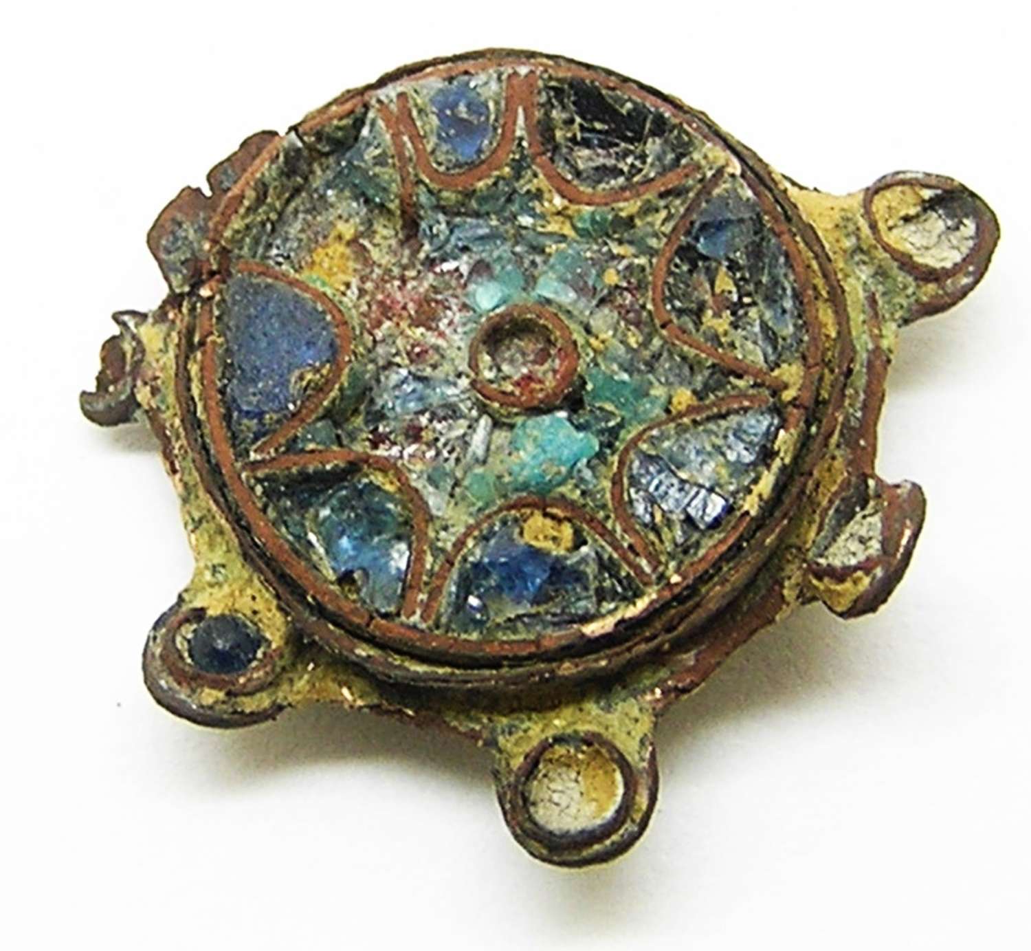 Early Medieval Saxon cloisonné enamelled brooch Saunderton type