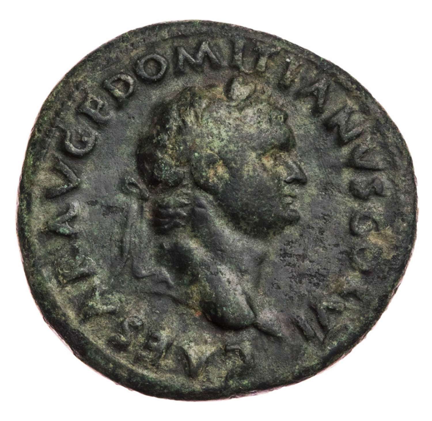 Ancient Roman Copper As of Domitian as Caesar under Titus / Spes