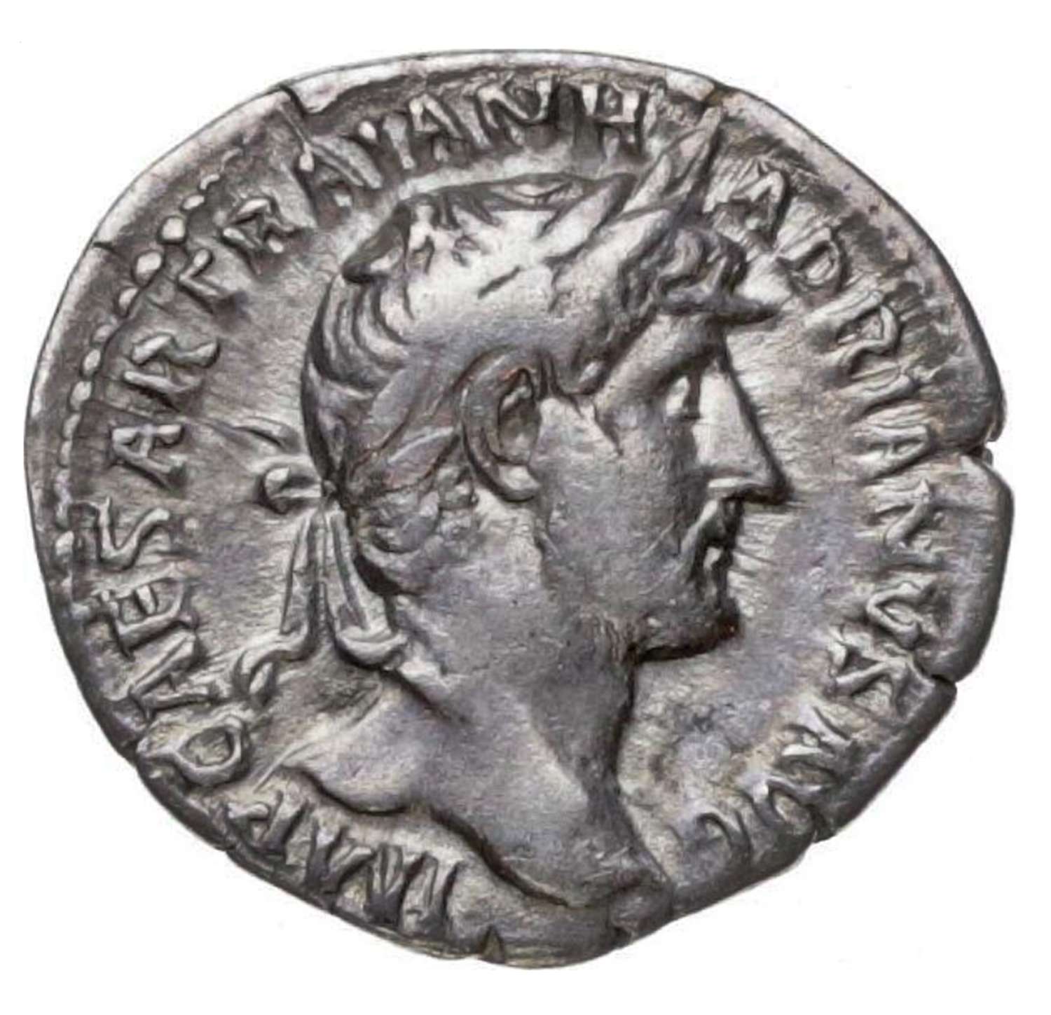 Ancient Roman Silver Denarius of Emperor Hadrian / Fair Equity