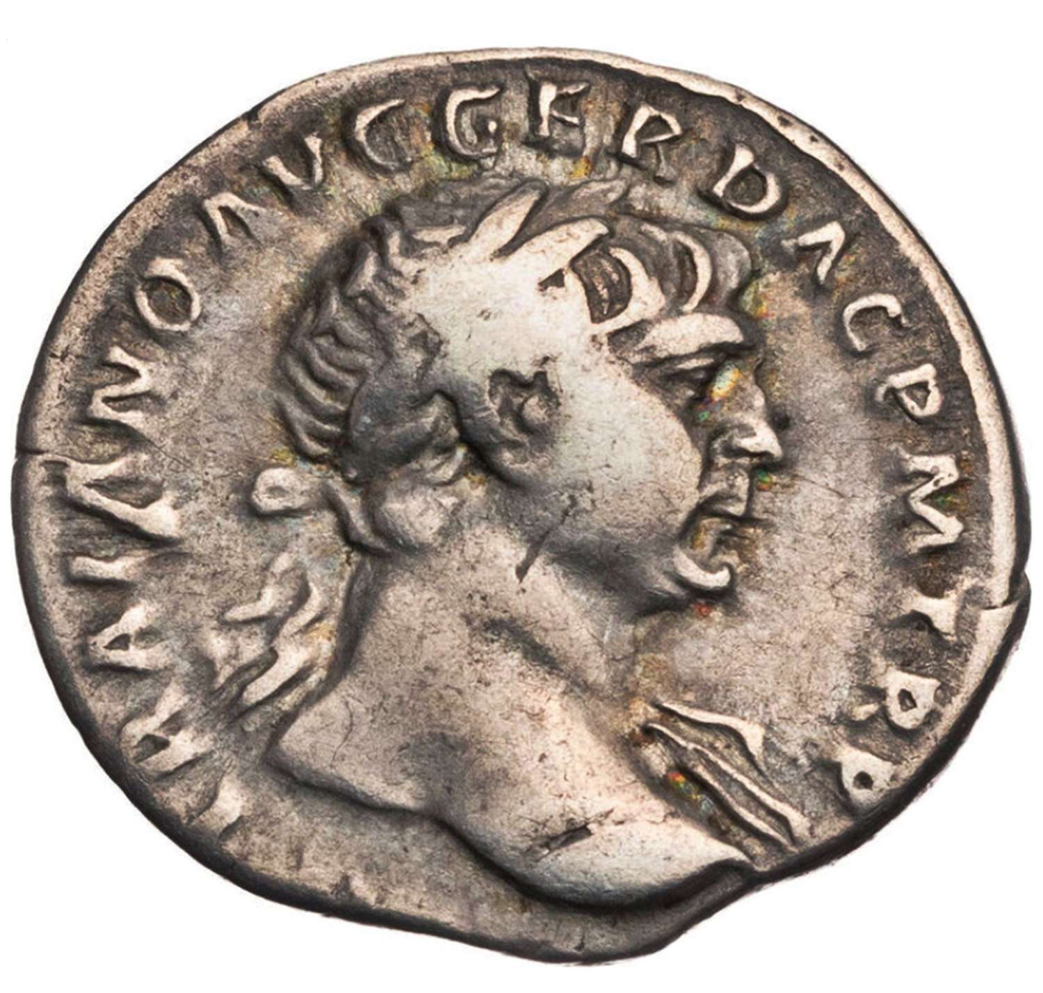 Ancient Roman Silver Denarius of Emperor Trajan / Felicitas