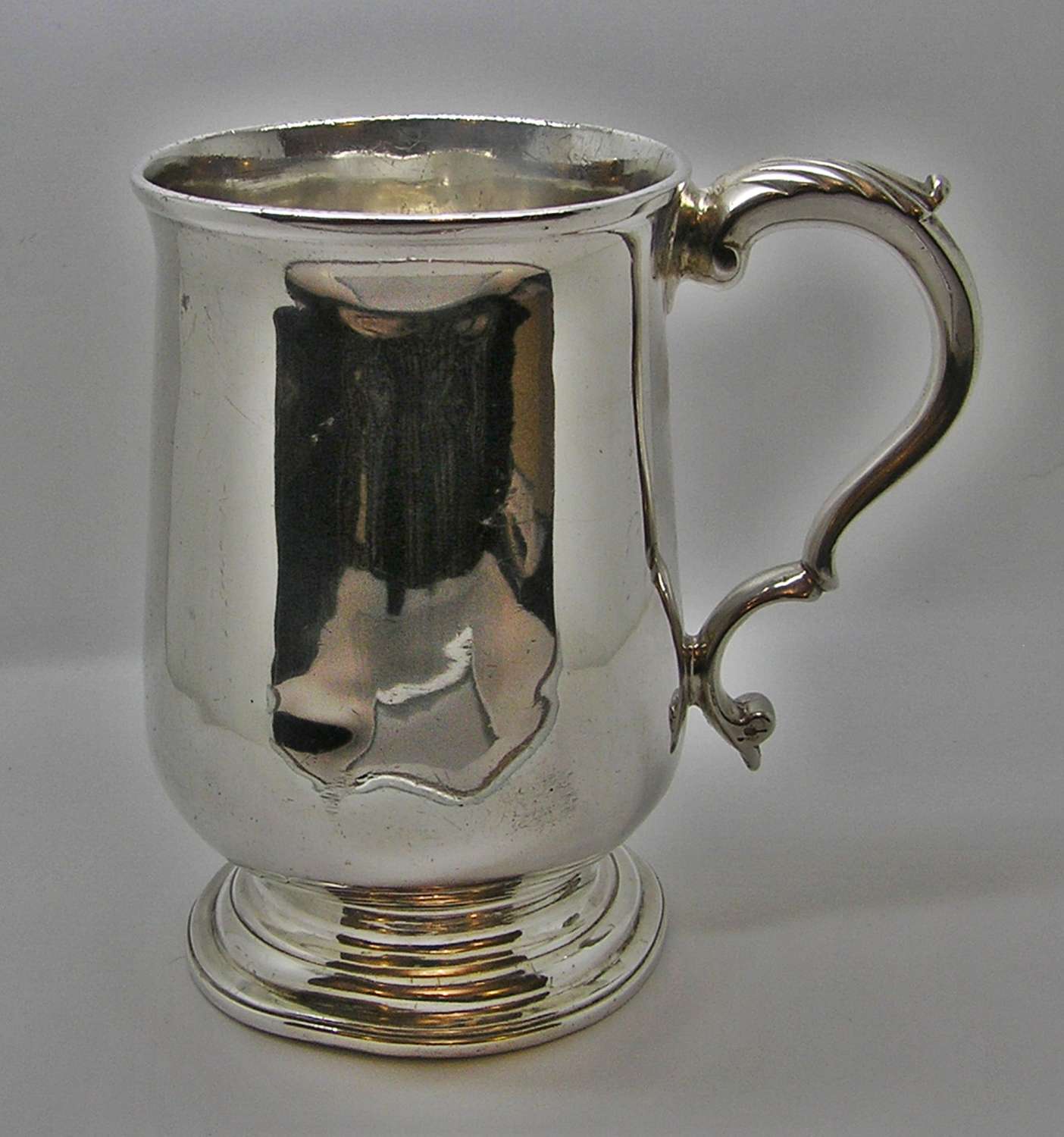 Georgian silver tankard by Samuel Godbehere & Edward Wigan