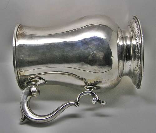 Georgian silver pint tankard by John Kidder of London