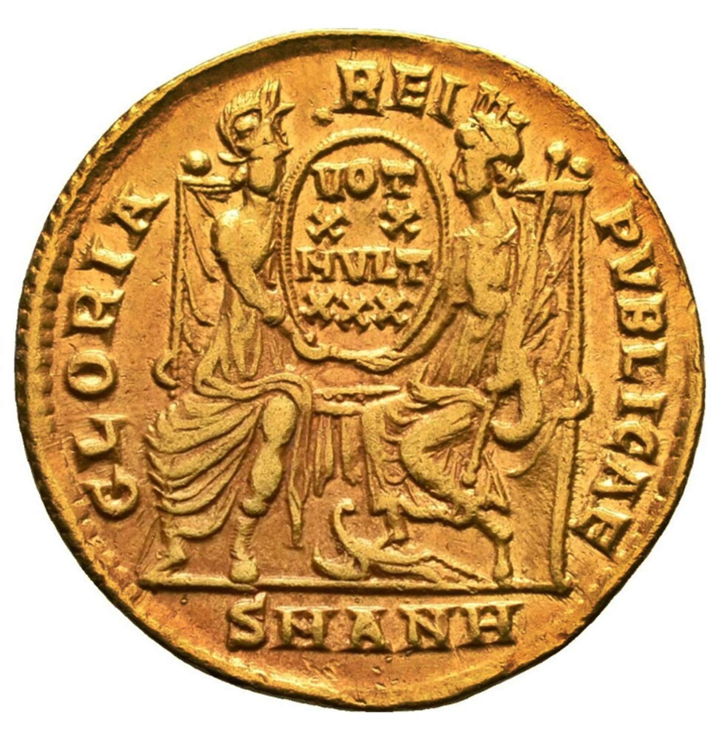Roman Gold Solidus of Emperor Constantius II from the Antioch mint