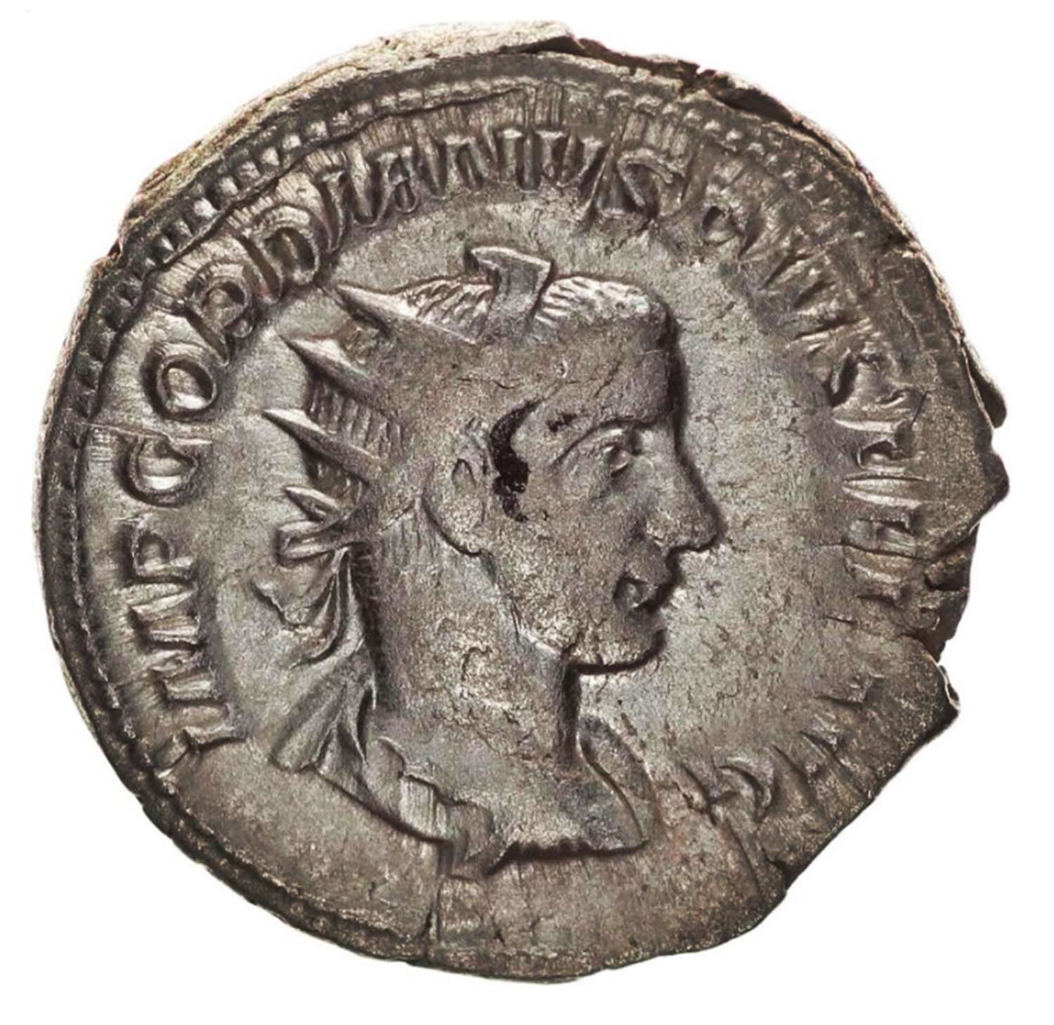 Ancient Roman silver Antoninianus of emperor Gordian III / Felicitas