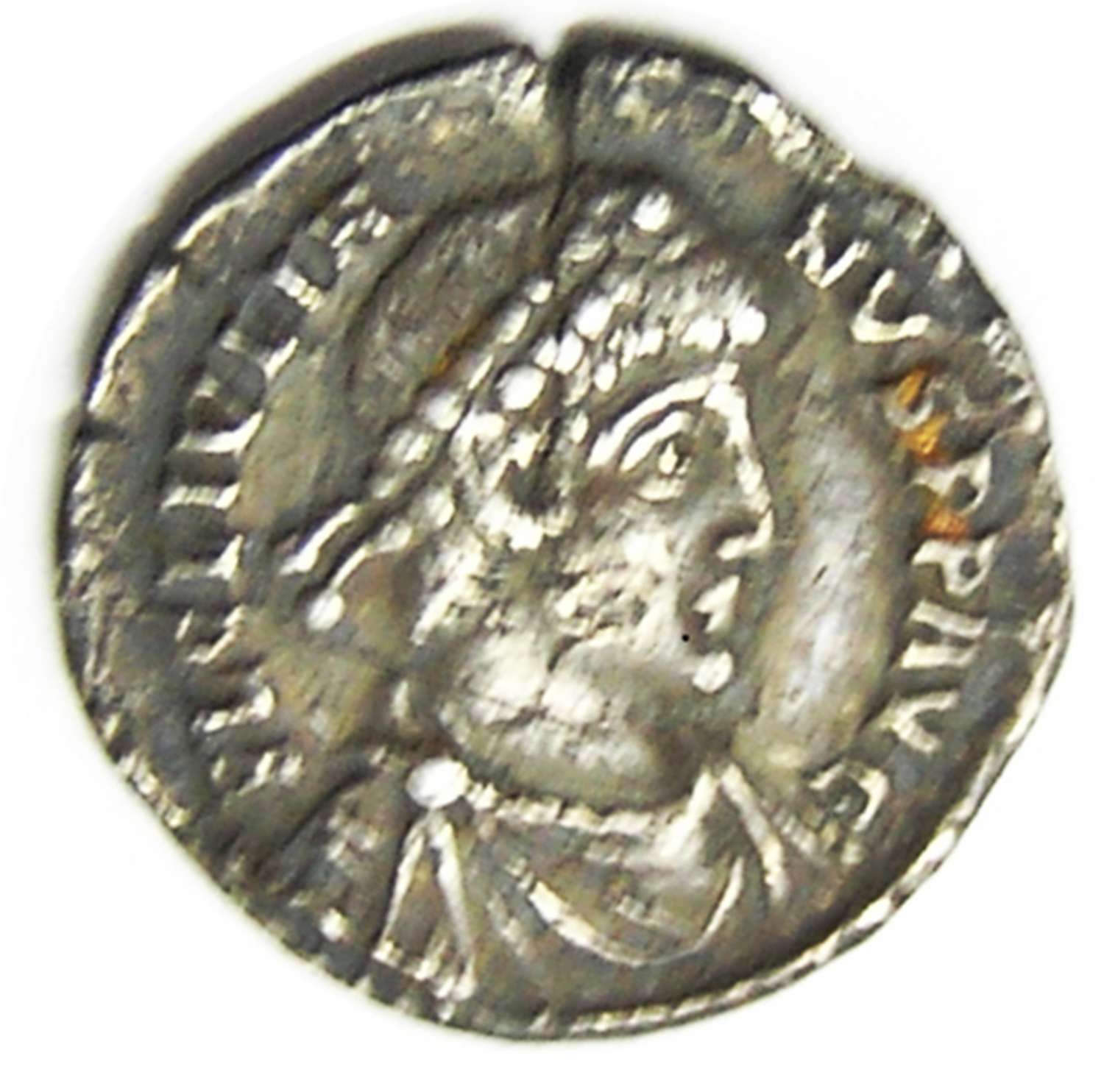 Ancient Roman Silver Siliqua of Julian II Struck at Lyons, France